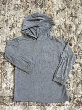 Kids' Gray Hooded FREEFLY Long-Sleeve Top